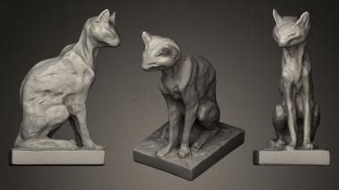 3D model Cat siiting (STL)